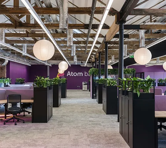 Atom Bank office floor