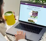 Sustainability Report on laptop