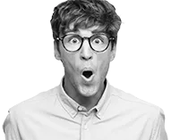 Person with mouth wide open in awe