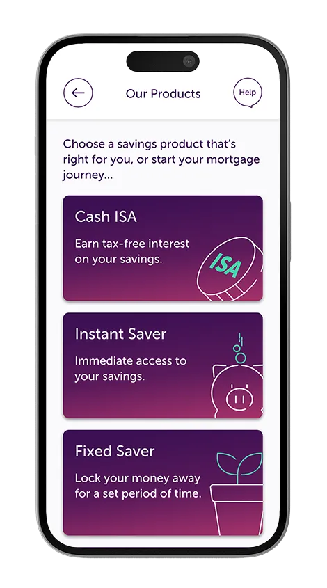iPhone showing 'Our Products' page on Atom app