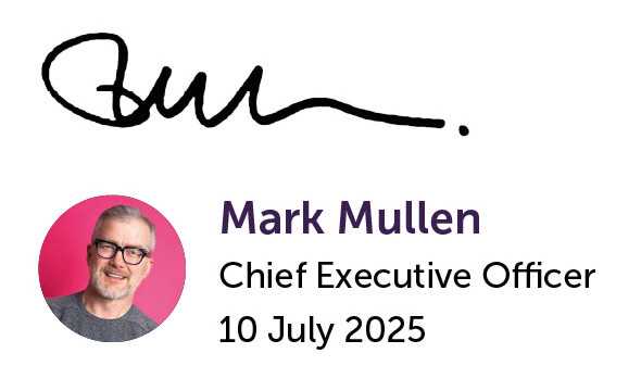 A picture of Mark Mullen and his signature